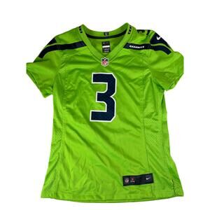Nike NFL Seattle Seahawks Jersey Women’s V-Neck Superbowl Neon Green Navy Size M